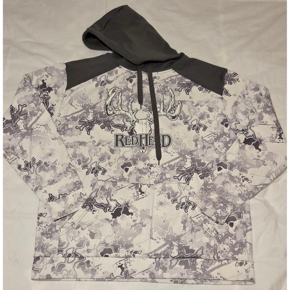 RedHead‎ Brand Co. Deer Skull Camo Hoodie Men's Pullover Hunting Outdoors